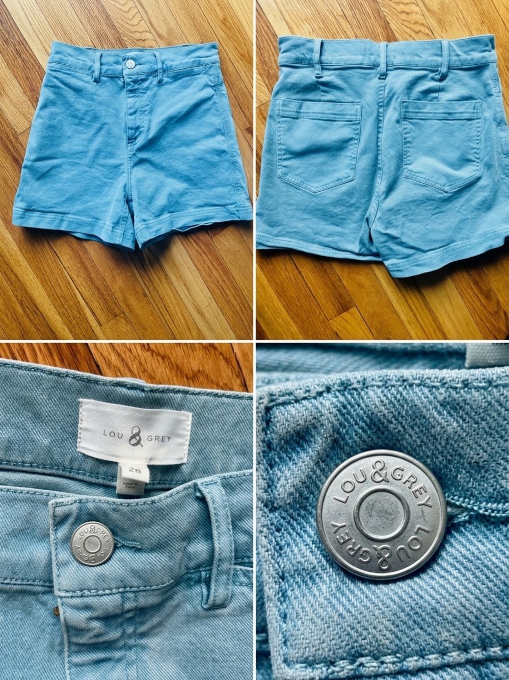 Lou & Grey Light Blue High Waist Casual Shorts